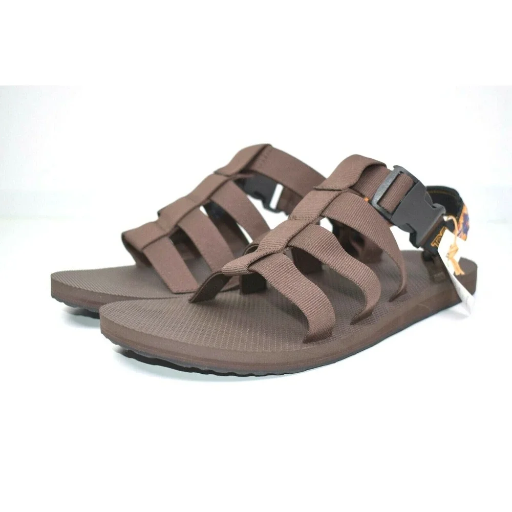 TEVA Men's Dorado‎ Brown Multi-Color Print Strap Sandals 1110640 Size 13